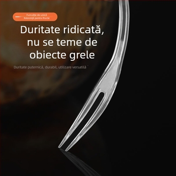 Furculiță de fructe de unică folosință, în formă de inimă, ambalată individual, din plastic transparent, pentru karaoke, 3000 de bucăți în vrac