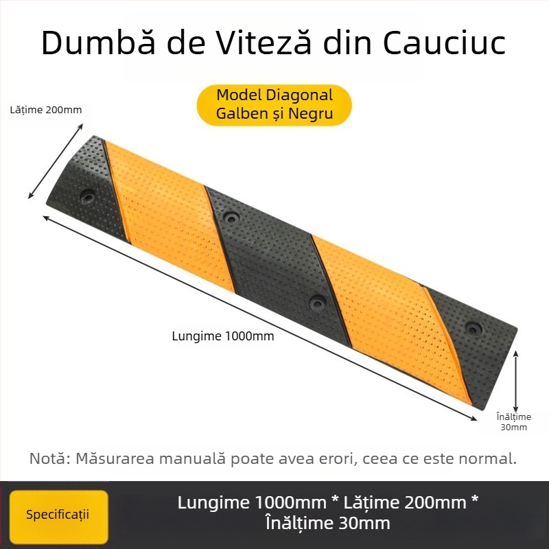 Limitator de viteză pentru banda de biciclete și zonă pietonală, cu suprafață antiderapantă