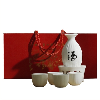 Set ceramic de vin Yankun, 250 ml, cu sticlă de turnare și oală ceramică pentru vin