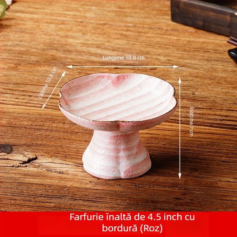 Farfurie înaltă de aperitiv, stil japonez, platou creativ pentru gustări, recipient mic personalizabil, porțelan decorativ, ceașcă de decor pentru sashimi