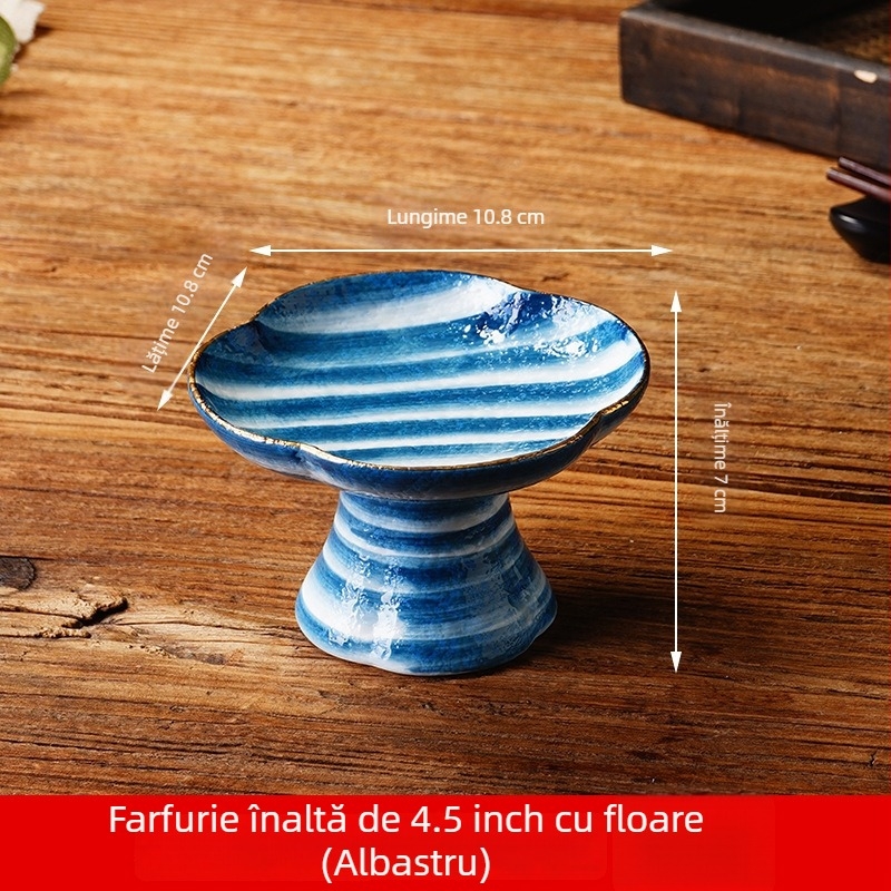 Farfurie înaltă de aperitiv, stil japonez, platou creativ pentru gustări, recipient mic personalizabil, porțelan decorativ, ceașcă de decor pentru sashimi
