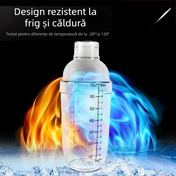 Qianghong recipient PC pentru shaker, scară dublă, transparent