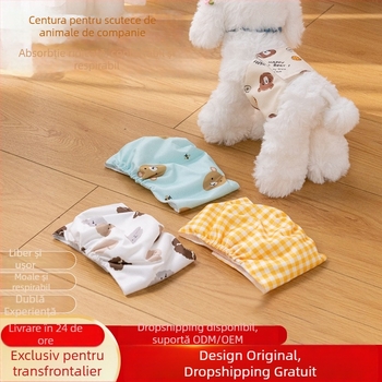 Pantaloni igienici pentru animale de companie în timpul estrului, scutece lavabile