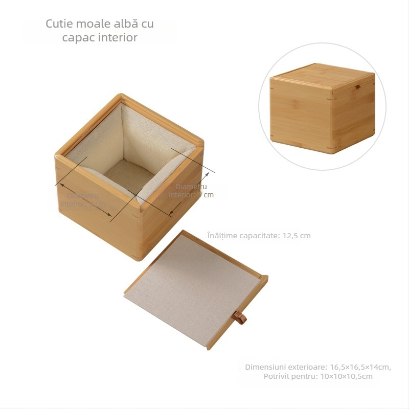 Cutie din bambus cu capac tras, tablă de șah magnetică în mai multe dimensiuni, cutie cadou de depozitare, gravare laser a siglei