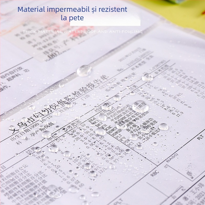Dosar A4 orizontal pentru documente cu inserții transparente și depozitare pe mai multe niveluri, dimensiune A5, materiale de birou, capacitate mare