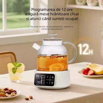 Hemisphere ceainic sănătos 1,5 L, corp din sticlă, aparat pentru ceai cu flori, control tactil