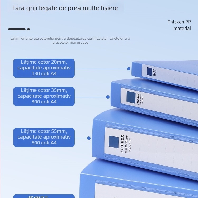 Cutie pliabilă A4 pentru documente și chitanțe financiare – True Color