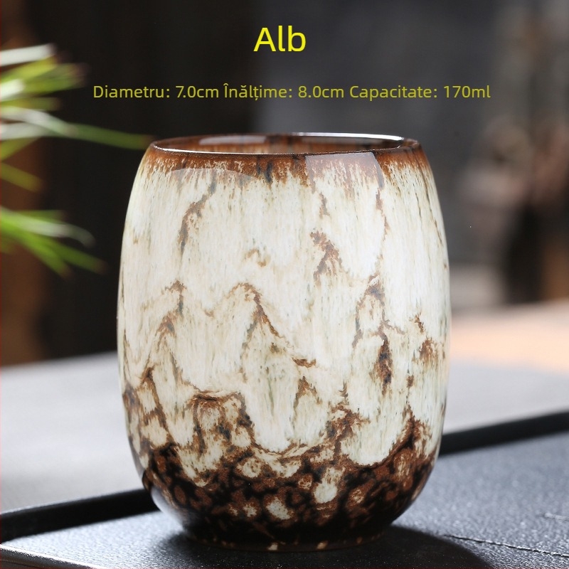Ceașcă ceramică pentru uz casnic, ceașcă de degustare a ceaiului, stil Jian ware