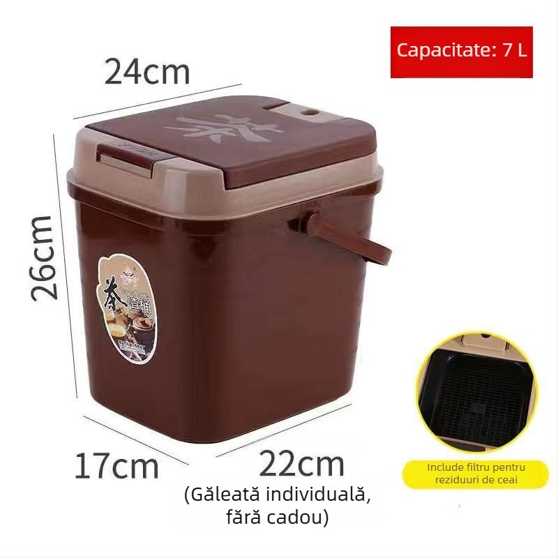 Găleată din plastic pentru resturi de ceai și apă uzată – filtrare Gongfu ceai, uz casnic