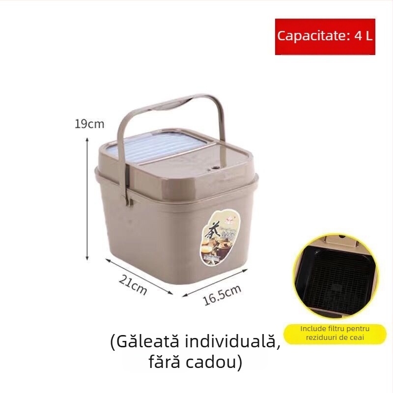 Găleată din plastic pentru resturi de ceai și apă uzată – filtrare Gongfu ceai, uz casnic