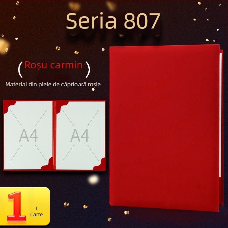 Dosar A4 cu separatoare pentru foi de examen și materiale, papetărie de birou, carte de recitație și carnet de semnături
