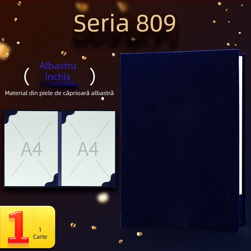 Dosar A4 cu separatoare pentru foi de examen și materiale, papetărie de birou, carte de recitație și carnet de semnături