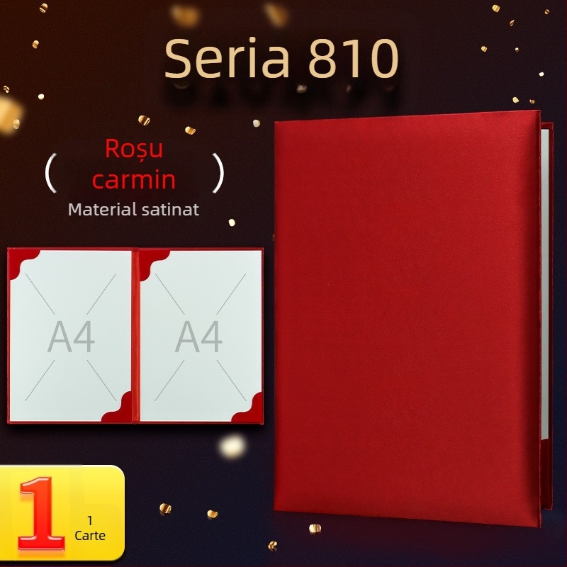 Dosar A4 cu separatoare pentru foi de examen și materiale, papetărie de birou, carte de recitație și carnet de semnături