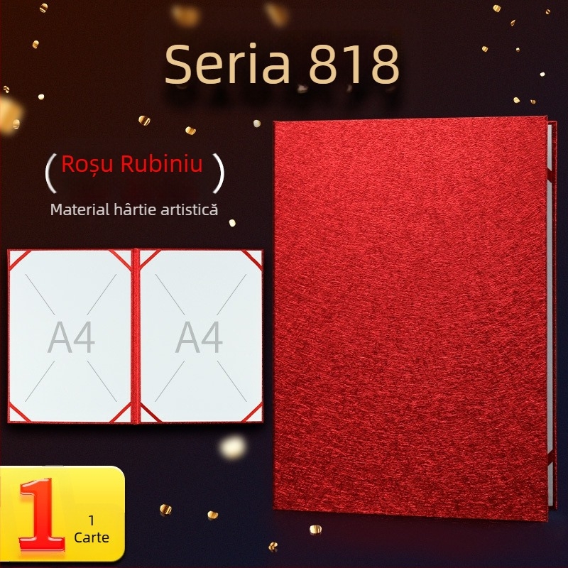 Dosar A4 cu separatoare pentru foi de examen și materiale, papetărie de birou, carte de recitație și carnet de semnături
