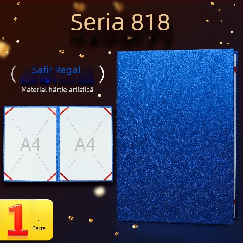 Dosar A4 cu separatoare pentru foi de examen și materiale, papetărie de birou, carte de recitație și carnet de semnături