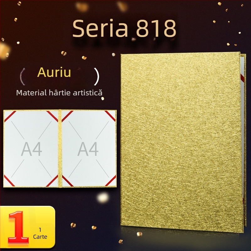 Dosar A4 cu separatoare pentru foi de examen și materiale, papetărie de birou, carte de recitație și carnet de semnături