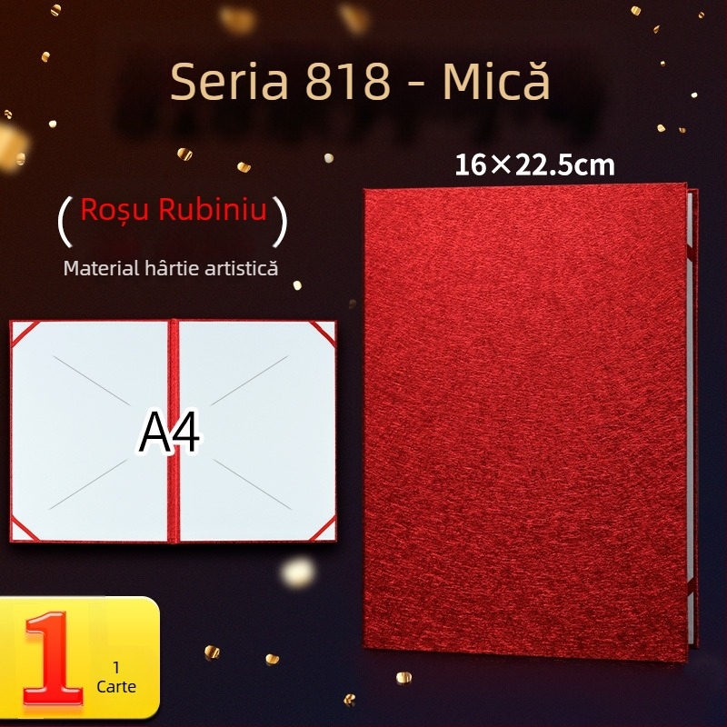 Dosar A4 cu separatoare pentru foi de examen și materiale, papetărie de birou, carte de recitație și carnet de semnături