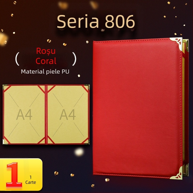 Dosar A4 cu separatoare pentru foi de examen și materiale, papetărie de birou, carte de recitație și carnet de semnături