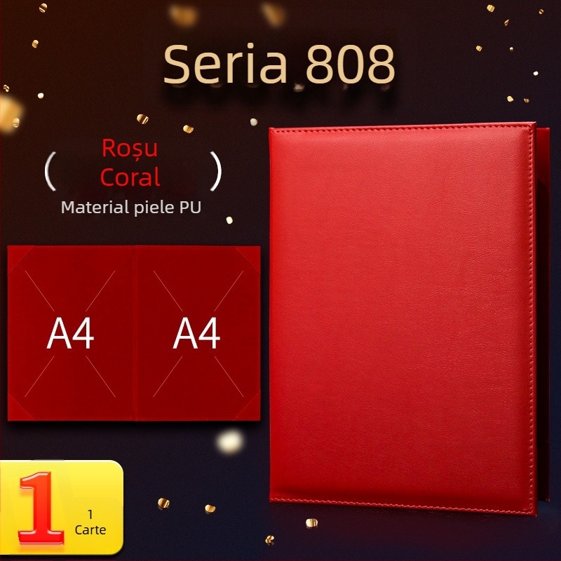 Dosar A4 cu separatoare pentru foi de examen și materiale, papetărie de birou, carte de recitație și carnet de semnături