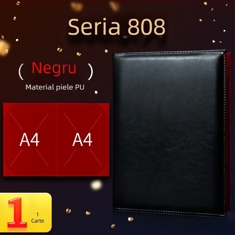 Dosar A4 cu separatoare pentru foi de examen și materiale, papetărie de birou, carte de recitație și carnet de semnături