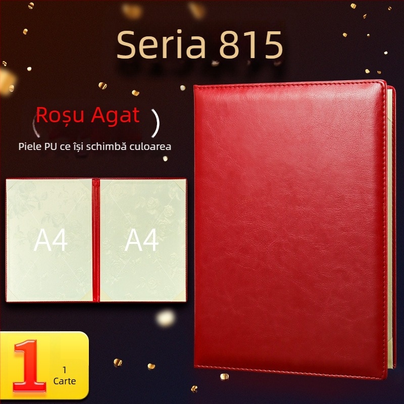 Dosar A4 cu separatoare pentru foi de examen și materiale, papetărie de birou, carte de recitație și carnet de semnături