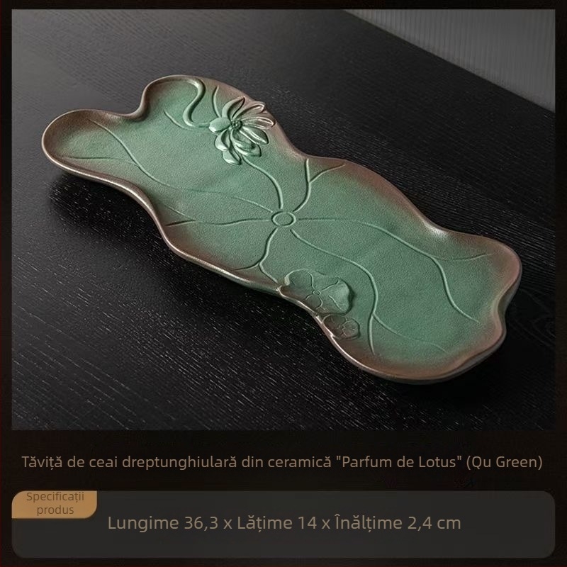 2025 Tavă de ceai pentru uz casnic, compactă, ceramică, masă de ceai Kung Fu în stil retro pentru sufragerie