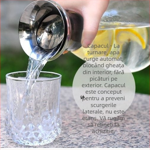 Ceainic din sticlă cu capacitate mare, pentru apă caldă și rece, set de carafe pentru suc