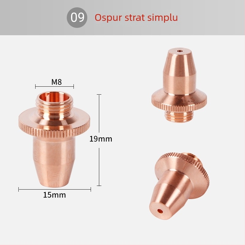 Piese de schimb pentru duzele mașinii de tăiat cu laser, duze cu un singur strat și cu două straturi, vârfuri de tăiere cu fibră, gamă completă de specificații
