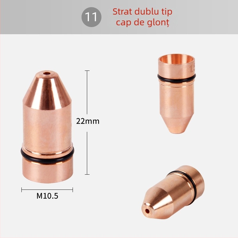 Piese de schimb pentru duzele mașinii de tăiat cu laser, duze cu un singur strat și cu două straturi, vârfuri de tăiere cu fibră, gamă completă de specificații