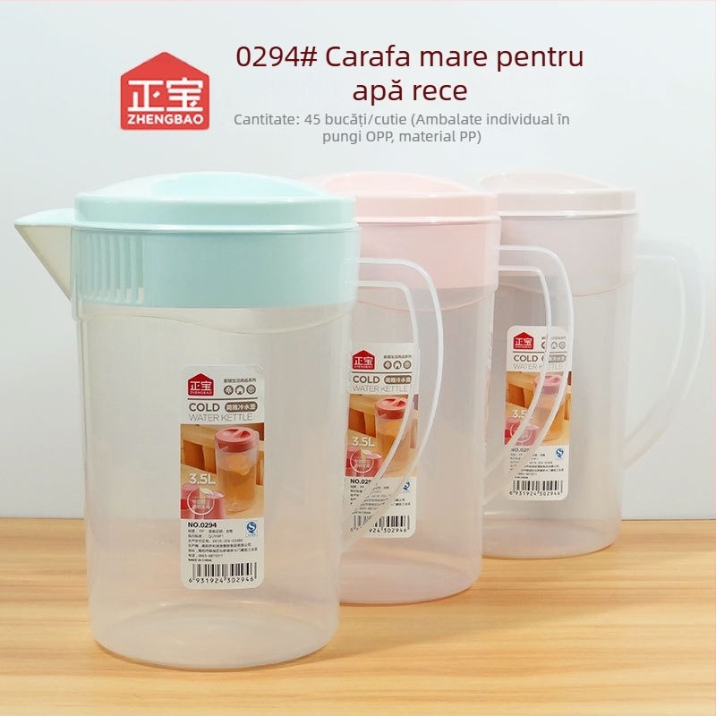 Recipient din PP, 3,5 L, cu marcaje de măsurare, pentru apă rece, sucuri și ceai cu lapte