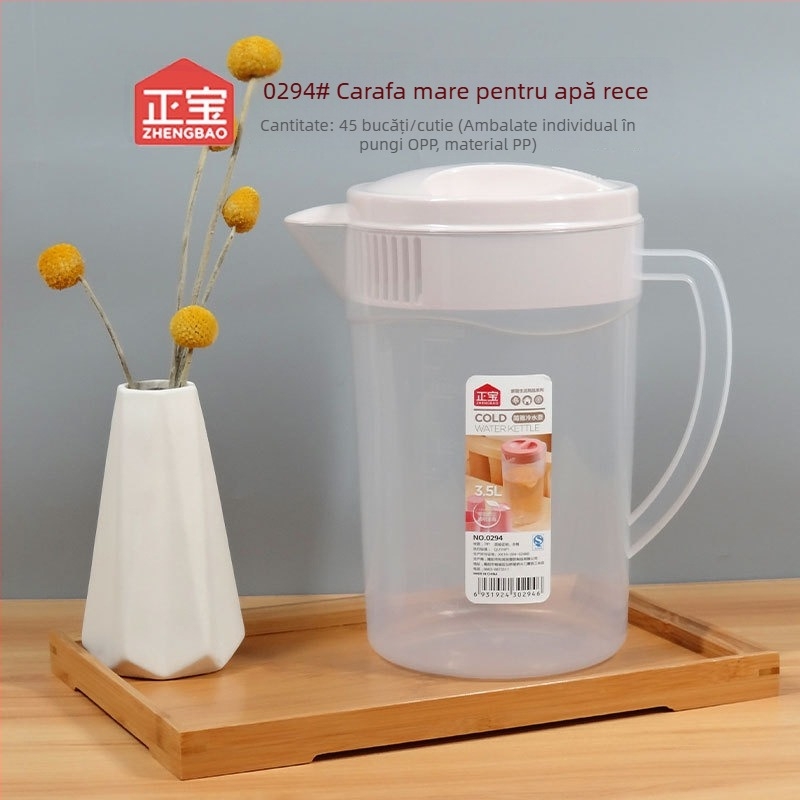 Recipient din PP, 3,5 L, cu marcaje de măsurare, pentru apă rece, sucuri și ceai cu lapte