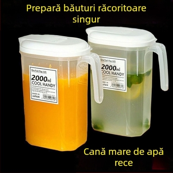 Recipient de apă în stil japonez pentru uz casnic, cu capacitate mare, rezistent la temperaturi înalte, pentru depozitare de vară a băuturilor și infuzie rece de ceai cu fructe
