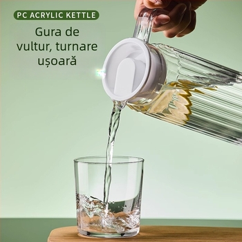 Carafă de apă rece din plastic, PC-acrilic, rezistentă la temperaturi ridicate, pentru restaurante și baruri, recipient pentru sucuri și băuturi