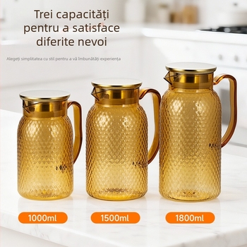 Carafă de apă rece din plastic, PC-acrilic, rezistentă la temperaturi ridicate, pentru restaurante și baruri, recipient pentru sucuri și băuturi