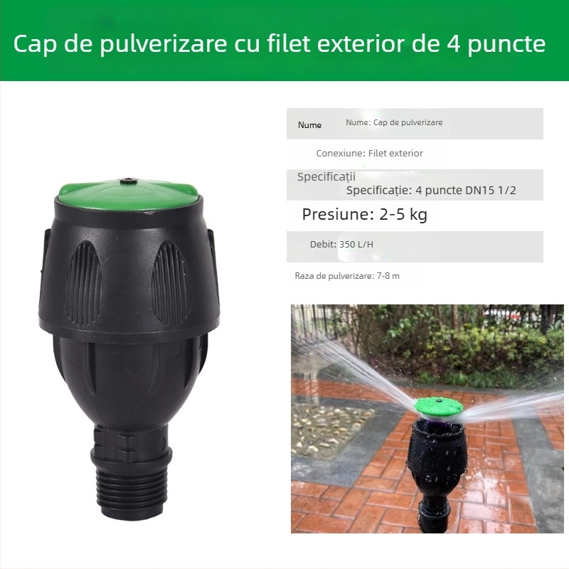 Cap de pulverizare pentru irigații, gazon, rotire la 360°, cu braț oscilant