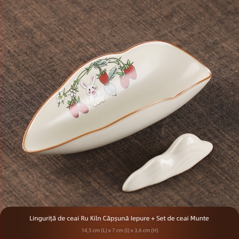 Set ceramic pentru ceremonia ceaiului cu ustensile de ceai