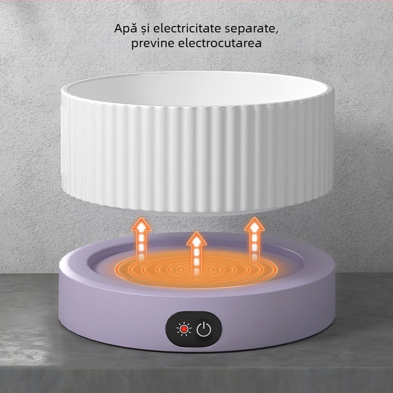 Dispenser de apă pentru pisici cu temperatură constantă și încălzire, bol ceramic, temperatură reglabilă