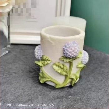 Nou DIY suport pentru pixuri gravat cu flori și păpușă din ipsos aromată - colorare, ornament creativ de artizanat