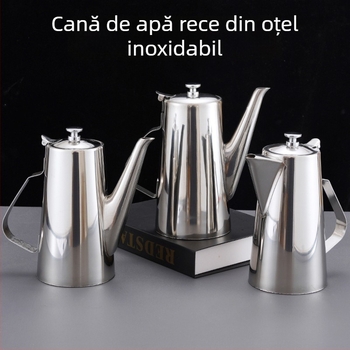 Ceainic din oțel inoxidabil 304, îngroșat, pentru apă rece, potrivit pentru hoteluri și restaurante — ceainic pentru ceai, supă și suc, cu model glaciar