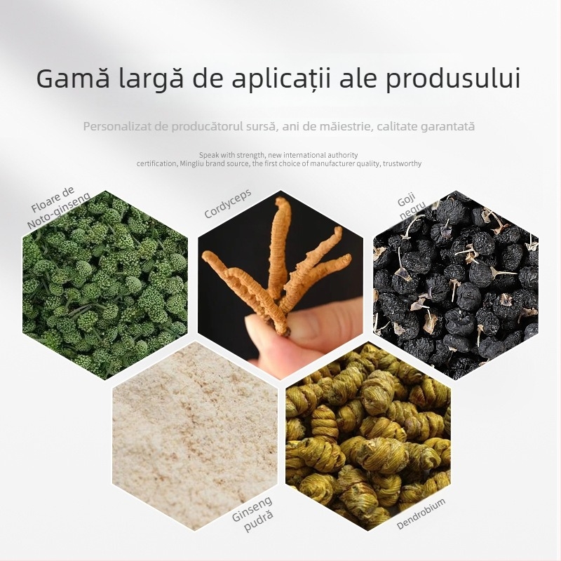 Sticlă transparentă din acril pentru goji, capac dublu, depozitare a suplimentelor alimentare