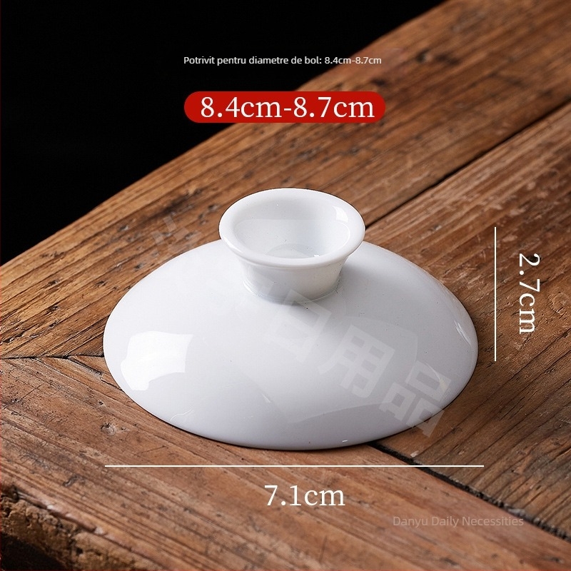 Vas ceramic cu capac pentru ceremonia Gongfu – capac inclus, disponibile dimensiuni mari, medii și mici