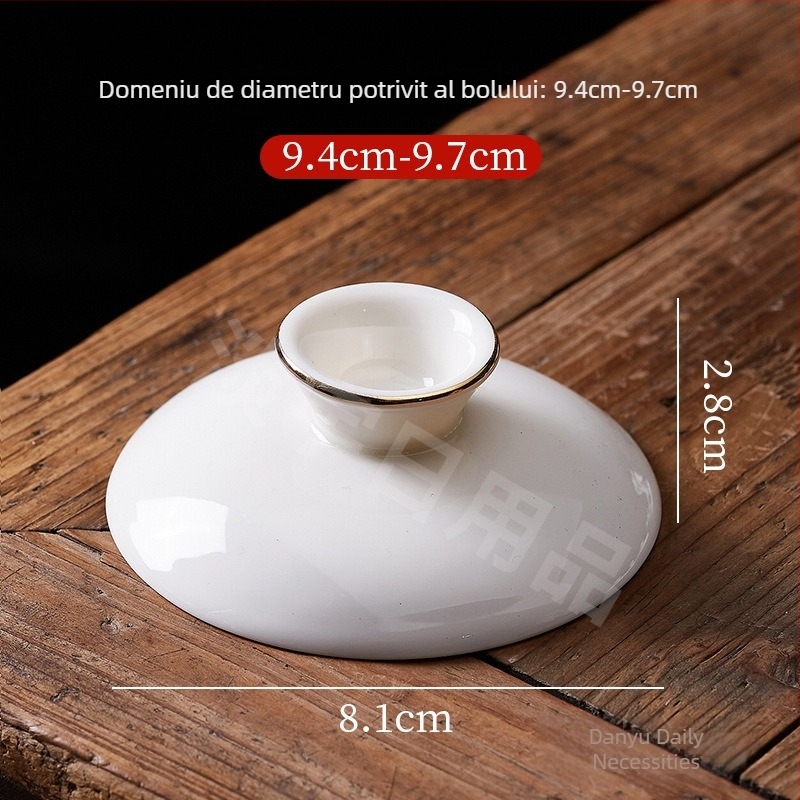 Vas ceramic cu capac pentru ceremonia Gongfu – capac inclus, disponibile dimensiuni mari, medii și mici