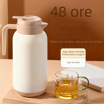 Ceainic izolat din sticlă, capacitate mare, menține apa caldă 12–24 de ore, design modern minimalist