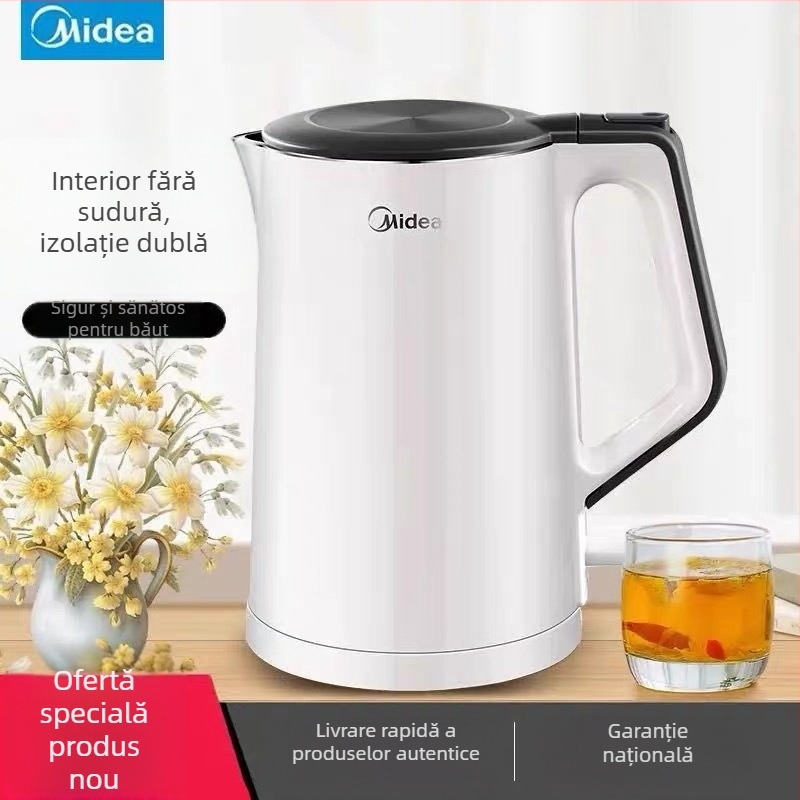 Midea SH15Colour102 Fierbător electric din oțel inoxidabil 1.5 L cu oprire automată