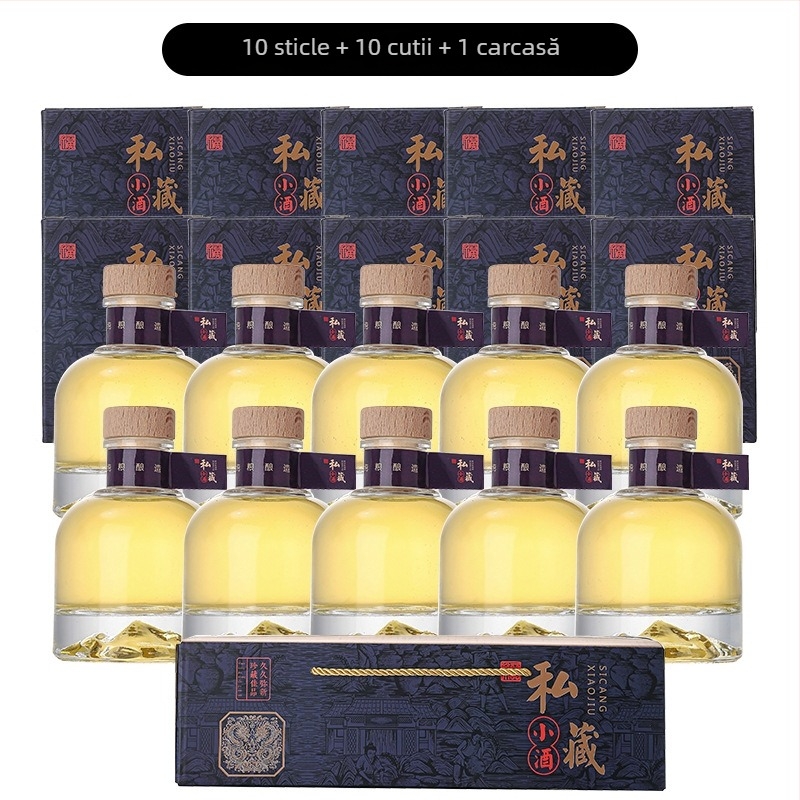 Sticluță de vin din sticlă 100 ml, cu capace variate și ambalaj – recipient gol DIY