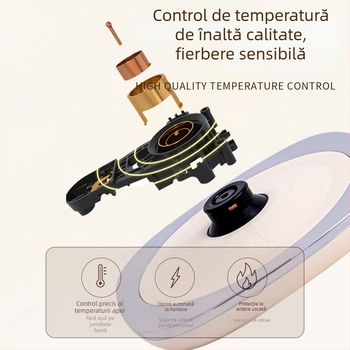 Fierbător electric KGMT pentru uz casnic, capacitate 1,8 L, silențios, oprire automată, stil britanic