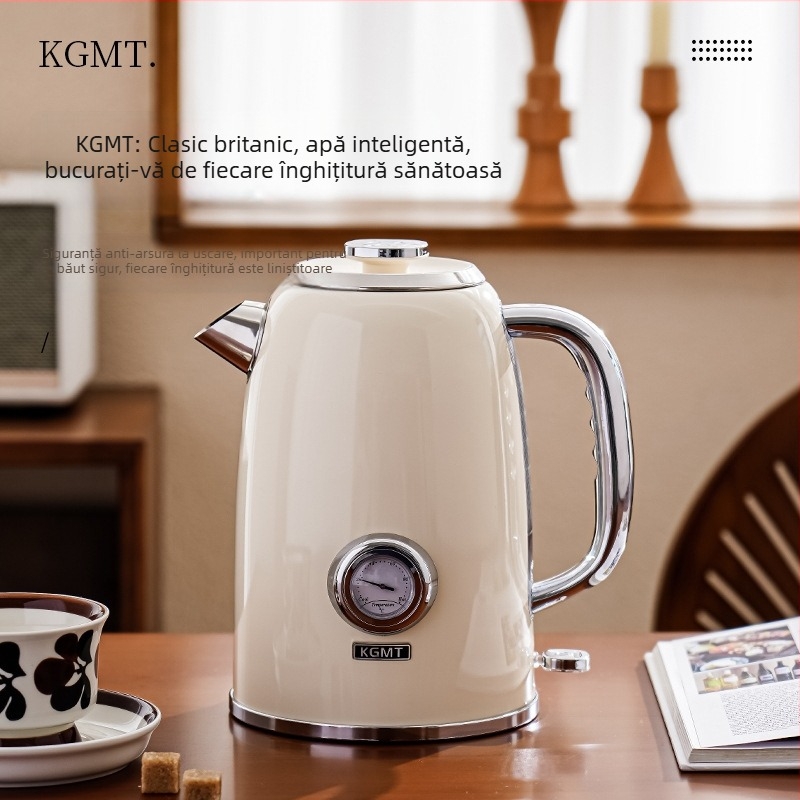 Fierbător electric KGMT pentru uz casnic, capacitate 1,8 L, silențios, oprire automată, stil britanic