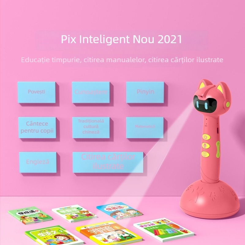 Pix cititor inteligent cu Wi‑Fi, evaluare vocală pentru copii — cărți ilustrate și manuale școlare