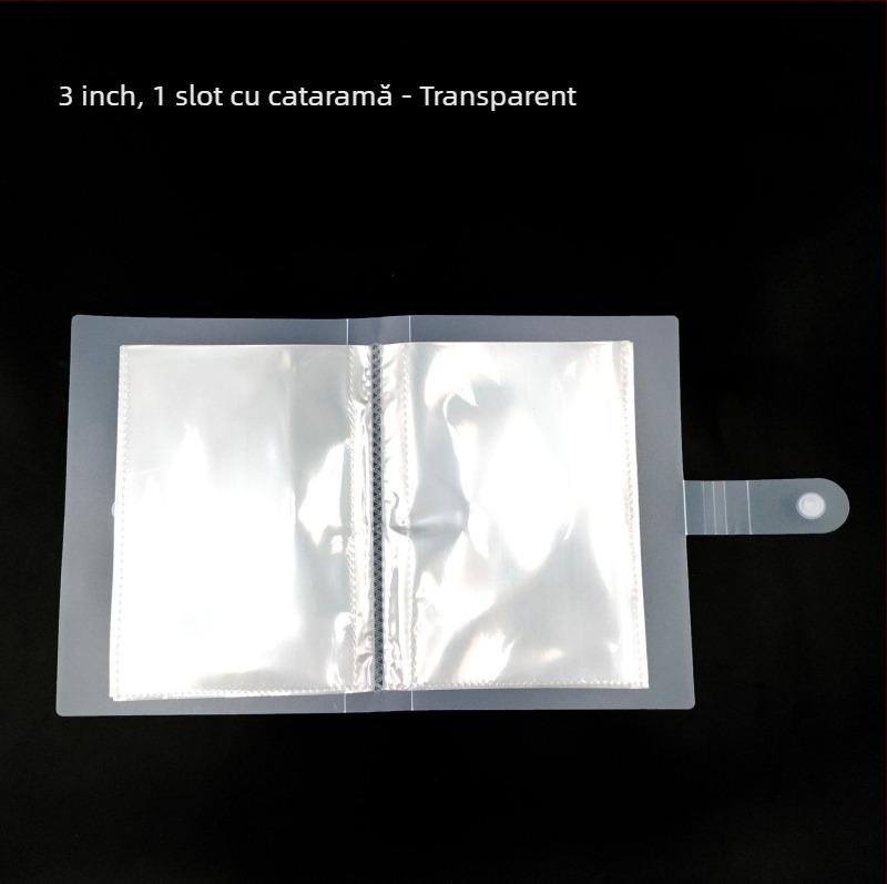 Album pentru copii pentru cărți și fotografii, 6 inch, cu pagini inserabile, album pentru cărți de vizită și Polaroid, 2 buzunare