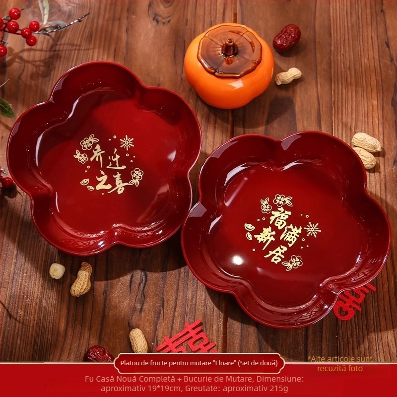 Cupe de hârtie pentru ceai, o singură utilizare, pentru ceremonia de mutare în noul domiciliu, 201-300 ml, decor cu platou de fructe